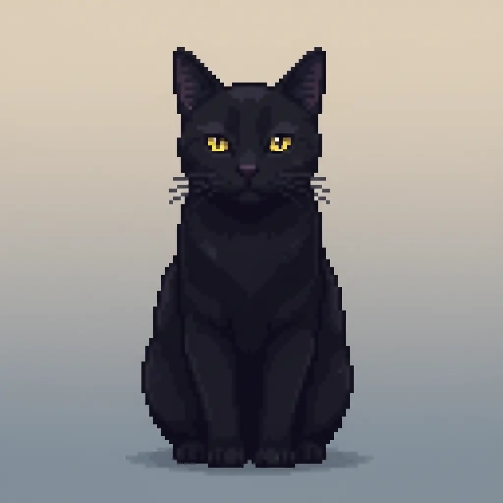 Raven pixelated image