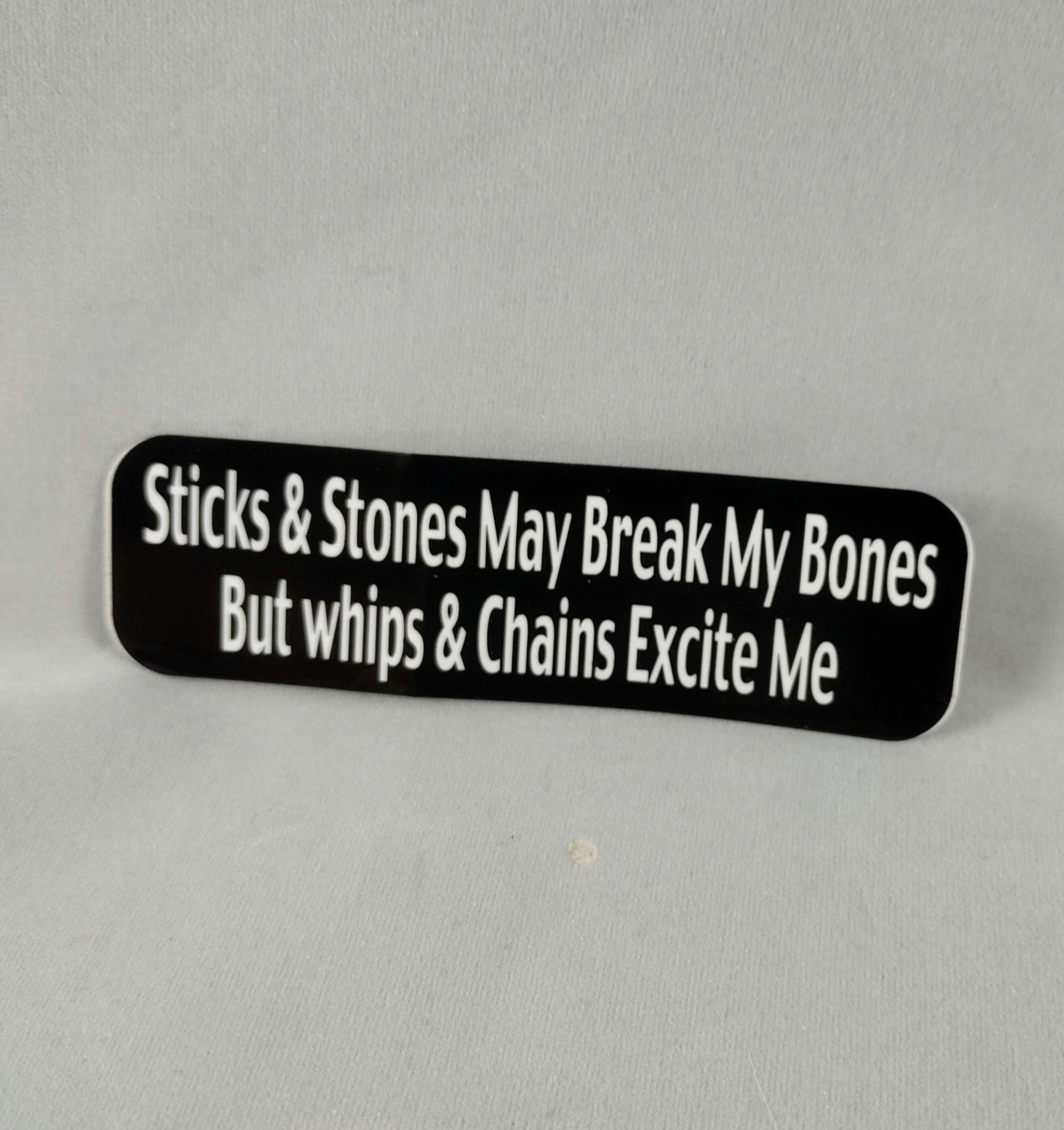 Sticks & Stones.... Helmet Sticker
