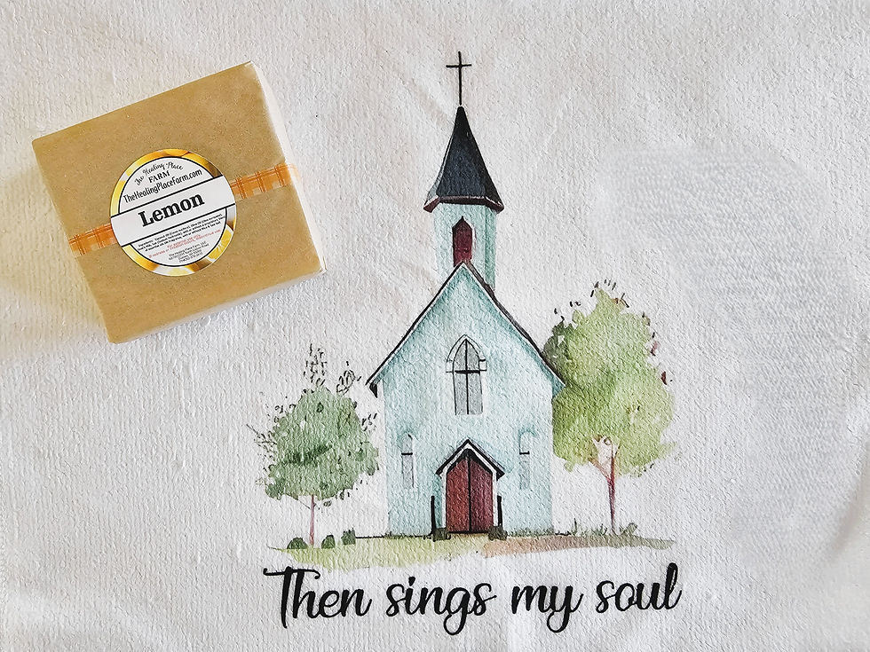 Thumbnail: Full Bar Goat's Milk Soap with Hymns of Old Towel Set