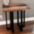 Black Lava Live Edge River Side Table