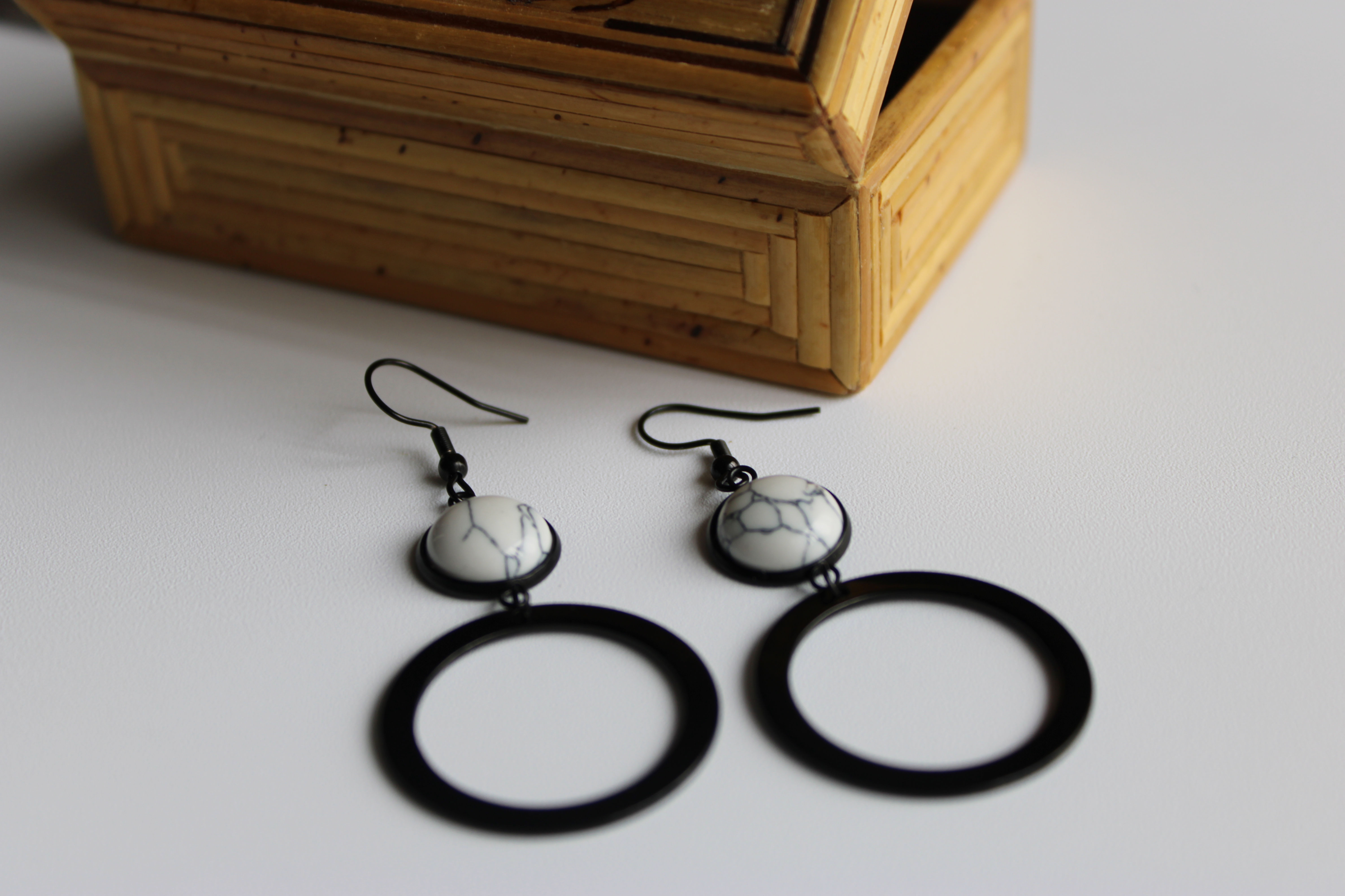 Bezel with Hoop Earrings