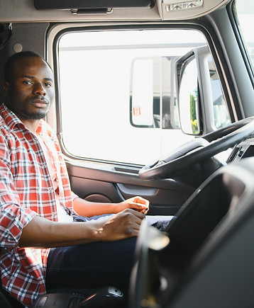 trucker in a semi truck for a semi tractor sales