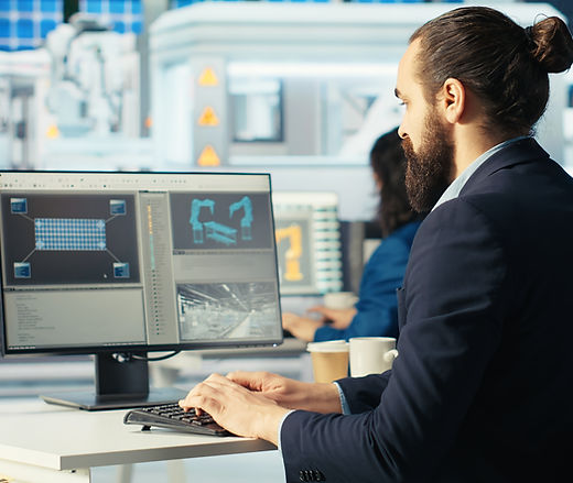 photovoltaics-factory-researcher-works-notebook-improve-efficiency