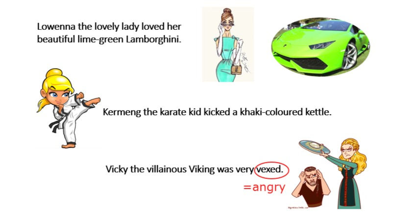 Students alliterate their name.