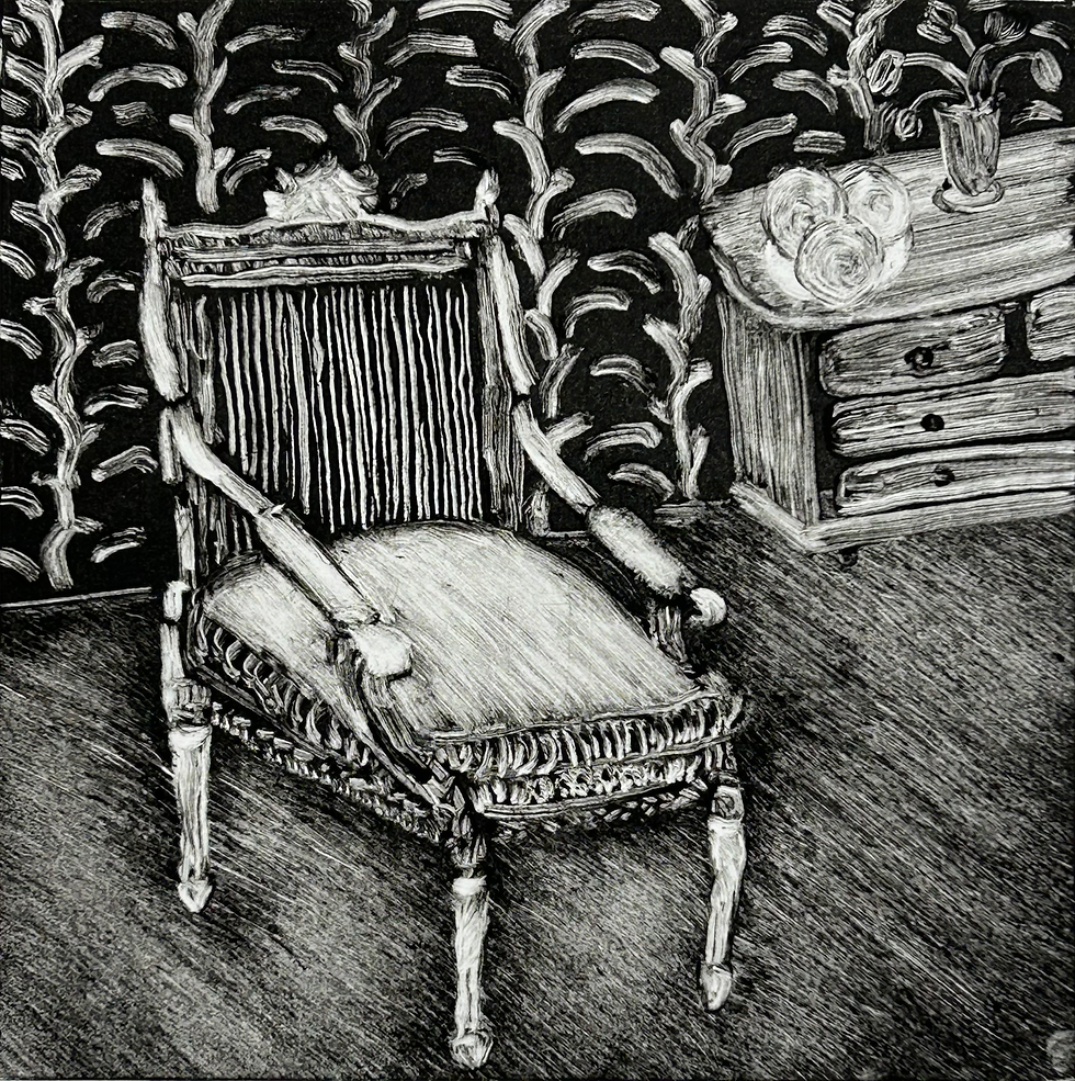 French Provincial Carved Caneback Chair