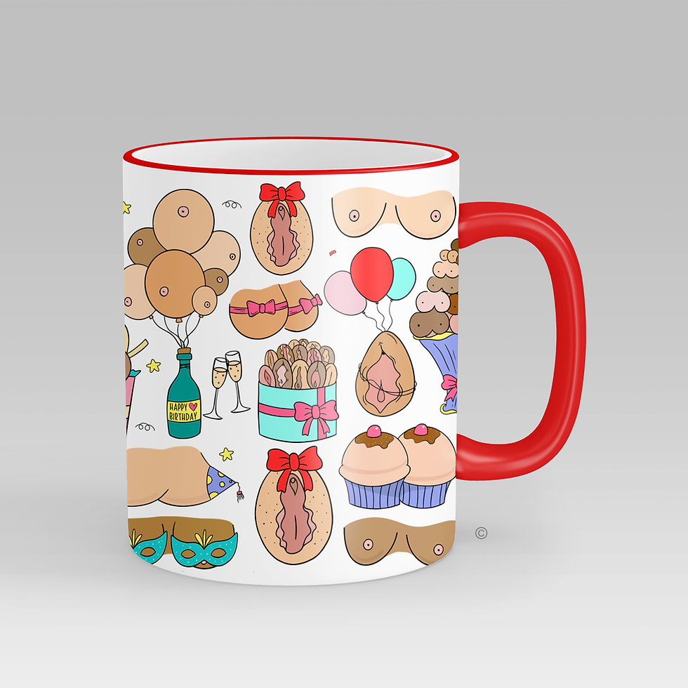 Thumbnail: Personalised Boobs and Vag Birthday Mug