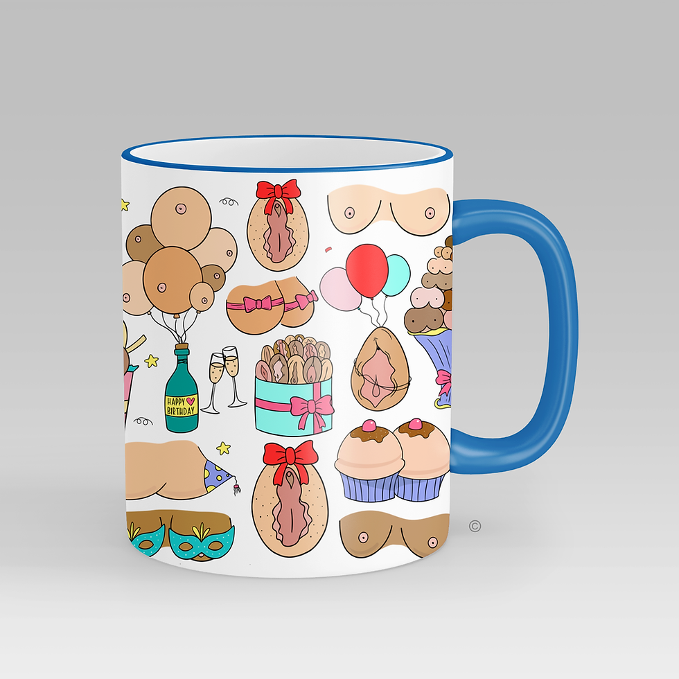 Thumbnail: Personalised Boobs and Vag Birthday Mug
