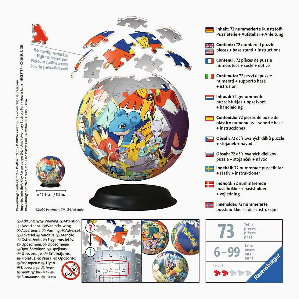 Miniaturbild: Puzzle - Pokemon - 3D-Puzzle (73 Teile)