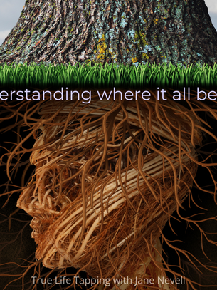 A cross-section illustration of a tree above ground with roots shaped like a human head below—symbolising how people-pleasing stems from deep emotional roots.