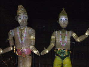 Hanuman and Lakshman lantern puppets