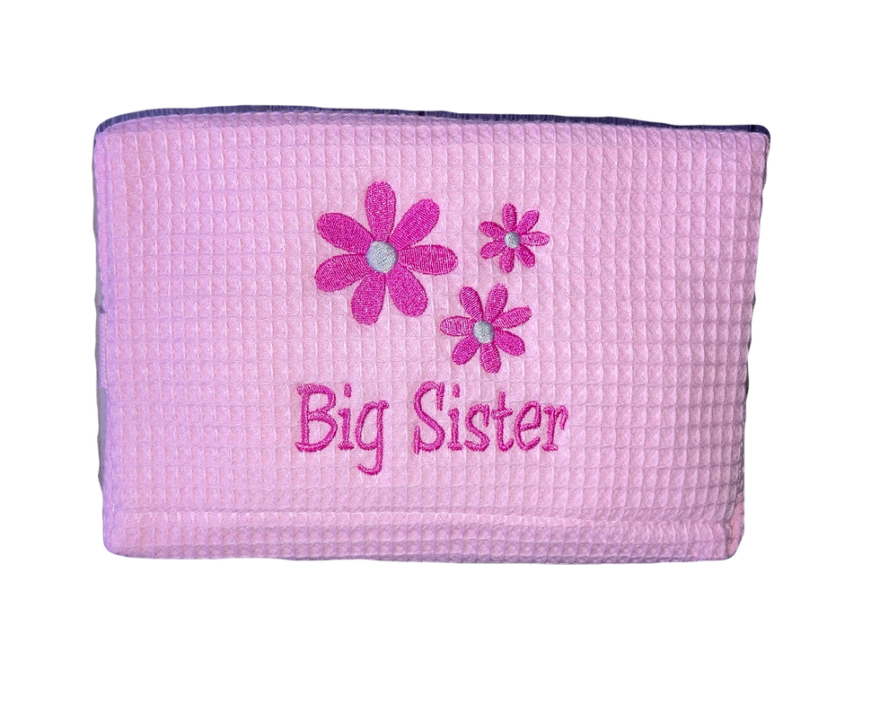Light Pink Waffle Case: Big Sister Daisies