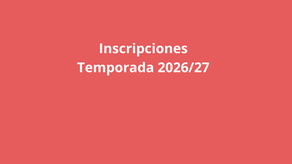 Inscripciones 2026-27