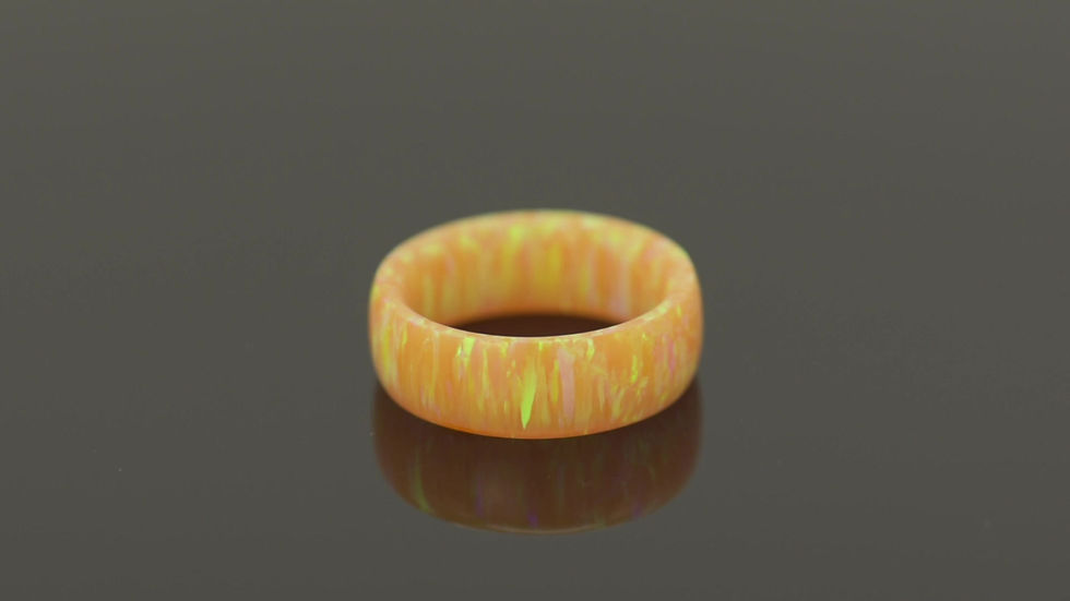 Thumbnail: Solid Citrine Yellow Bello Opal Ring