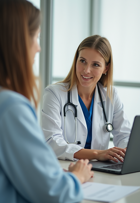 detail shot speech pathologist working client communication tools bright clinical space pr