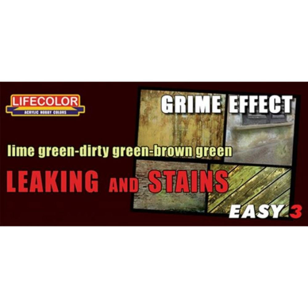 LIFECOLOR GRIME EFFECT LEAKING AND STAINS SET  22ml X3