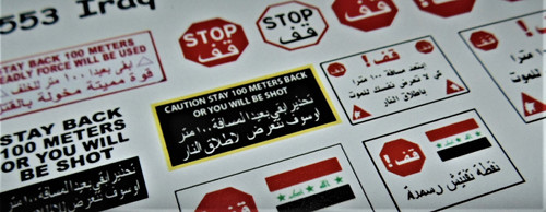 1/35 IRAQ CHECKPOINT SIGNS | Rue 35 Models