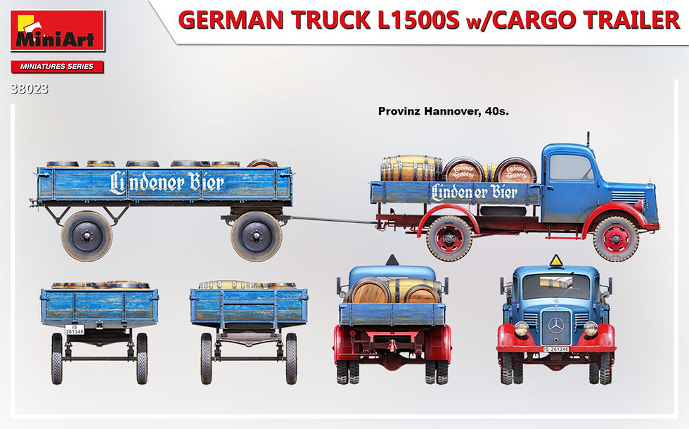 Thumbnail: MINIART 1/35 L1500 TRUCK WITH TRAILER
