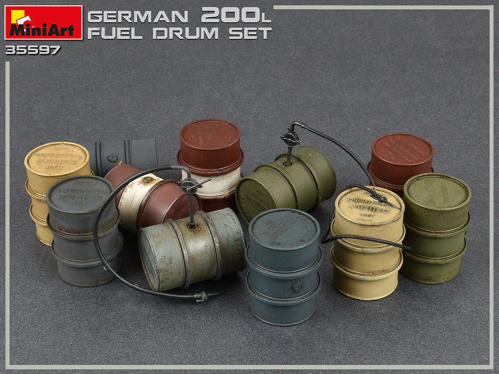 Thumbnail: MINIART 1/35 GERMAN 200L FUEL DRUMS WW2