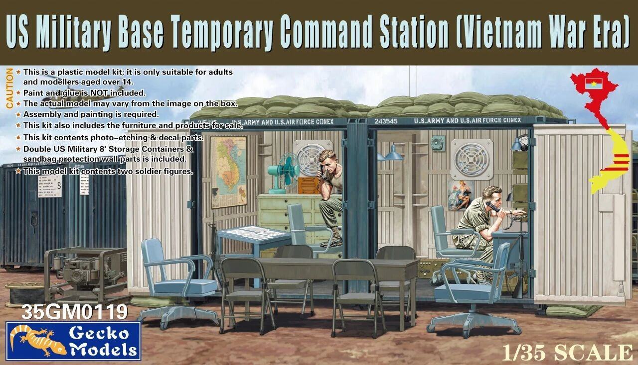 GECKO 1/35 US MILITARY BASE TEMPORARY COMMAND POST VIETNAM WAR ERA