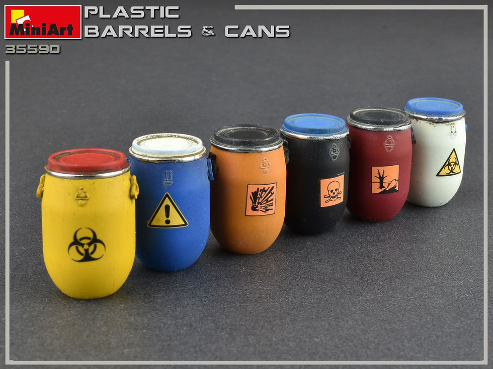 Thumbnail: MINIART 1/35 PLASTIC BARRELS AND CANS