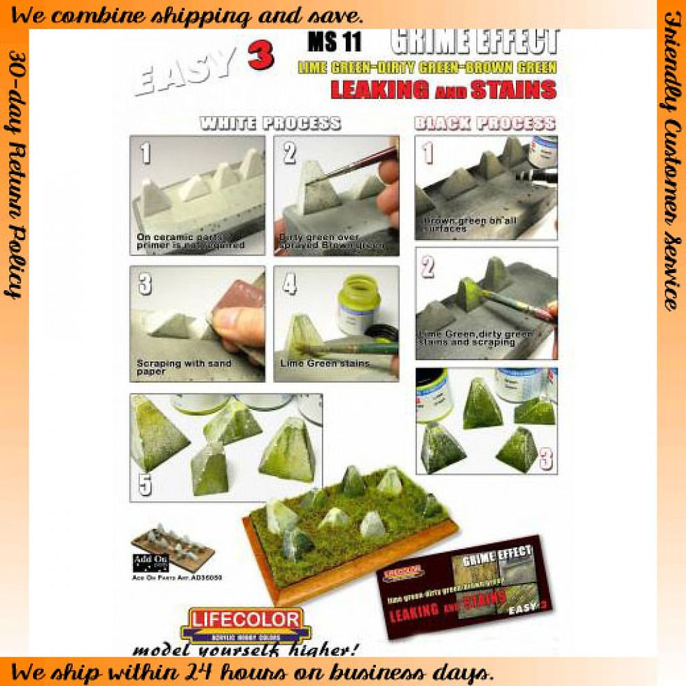Thumbnail: LIFECOLOR GRIME EFFECT LEAKING AND STAINS SET  22ml X3