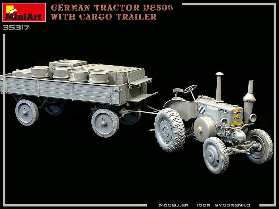 Thumbnail: MINIART 1/35 GERMAN TRACTOR D8506 WITH CARGO TRAILER