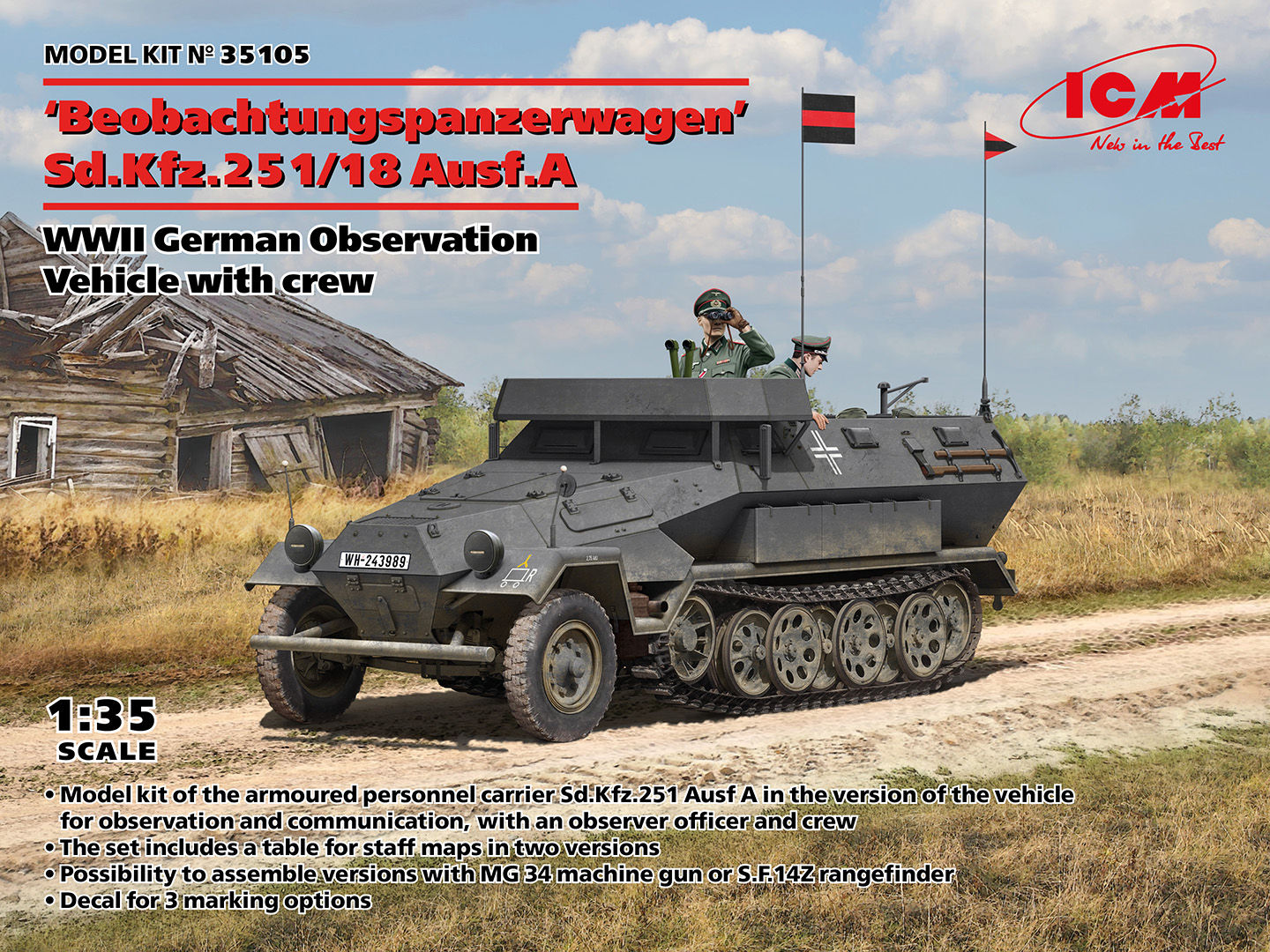 ICM 1/35  Sd.Kfz 251/18 Ausf. A WITH CREW