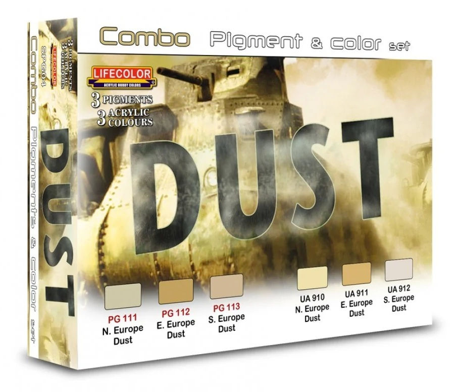 LIFECOLOR DUST PIGMENT AND COLOUR COMBO SET 22ml X6