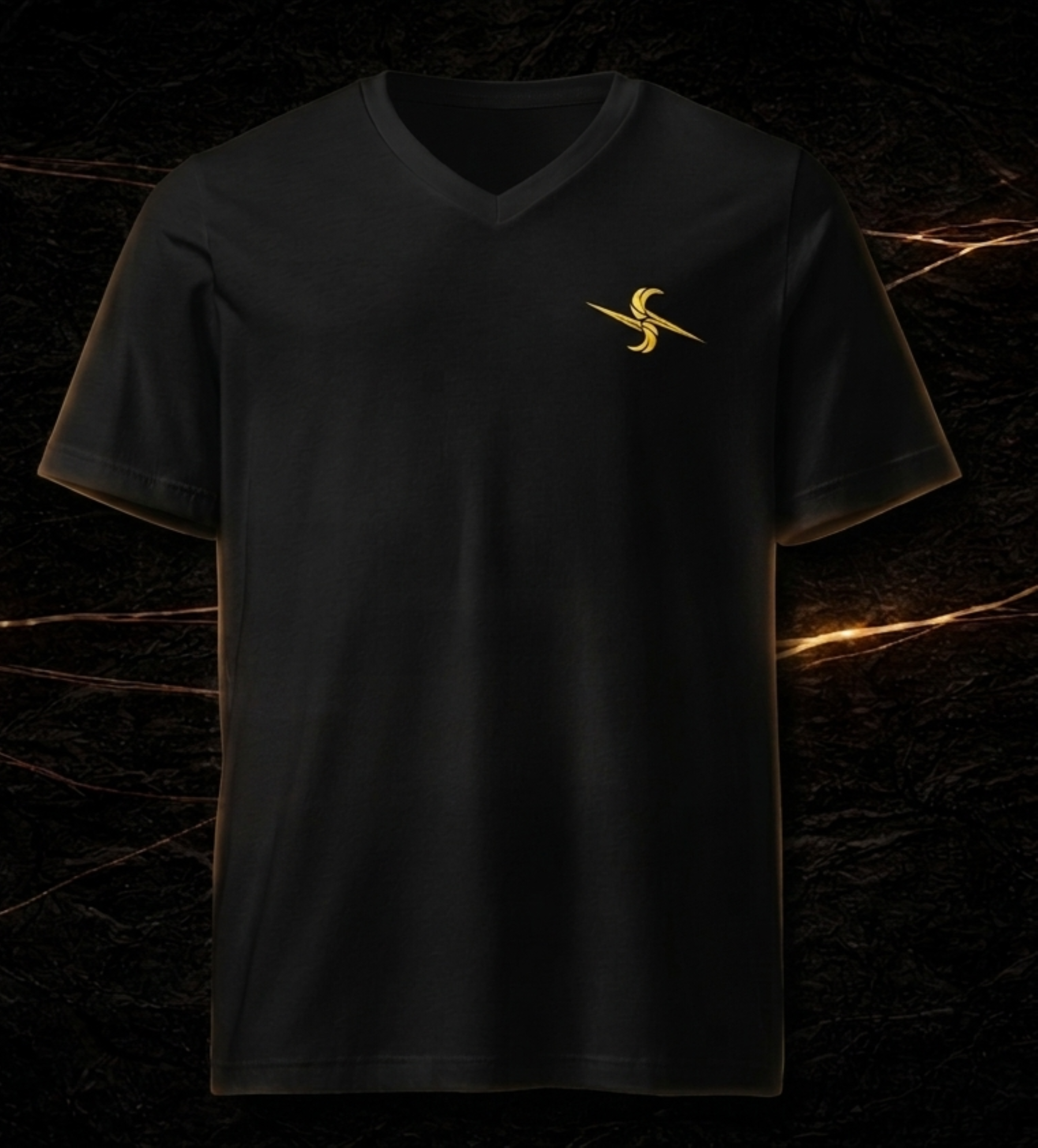 Gold Bolt V-Neck T-Shirt