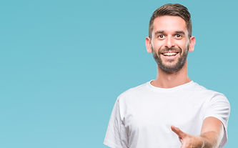 Young handsome man over isolated backgro