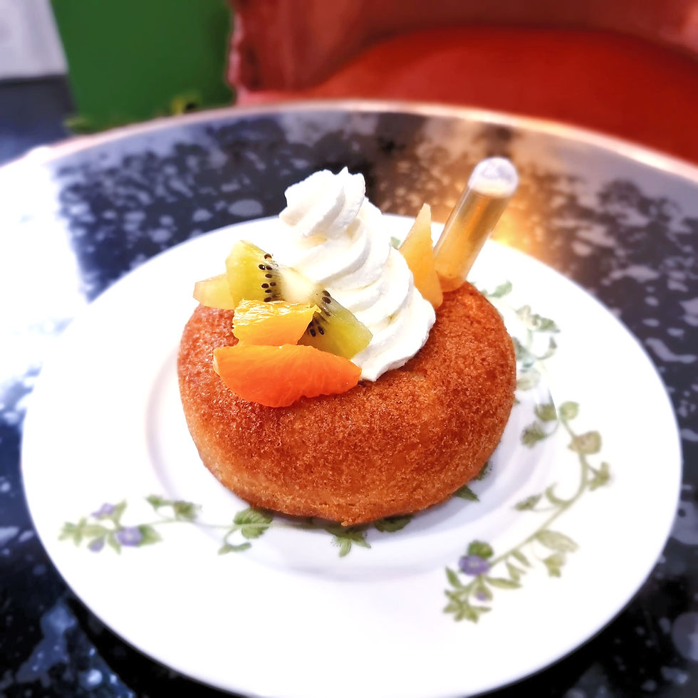 Baba au rhum par El Milagrito coffee shop Ternand
