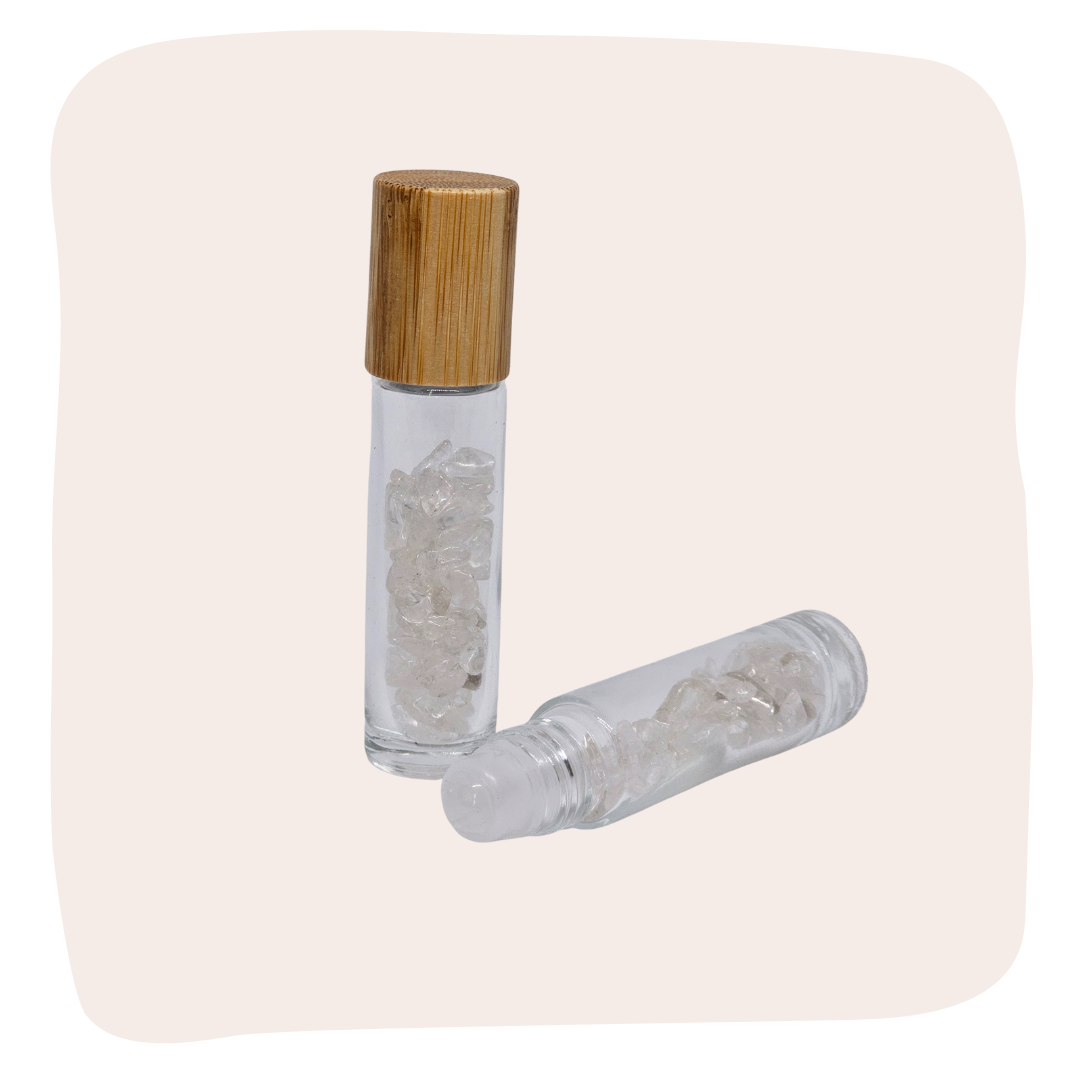 Clear Quartz Crystal Roller Bottle