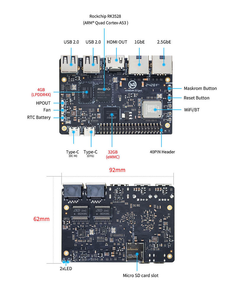 rk3528 development board layout