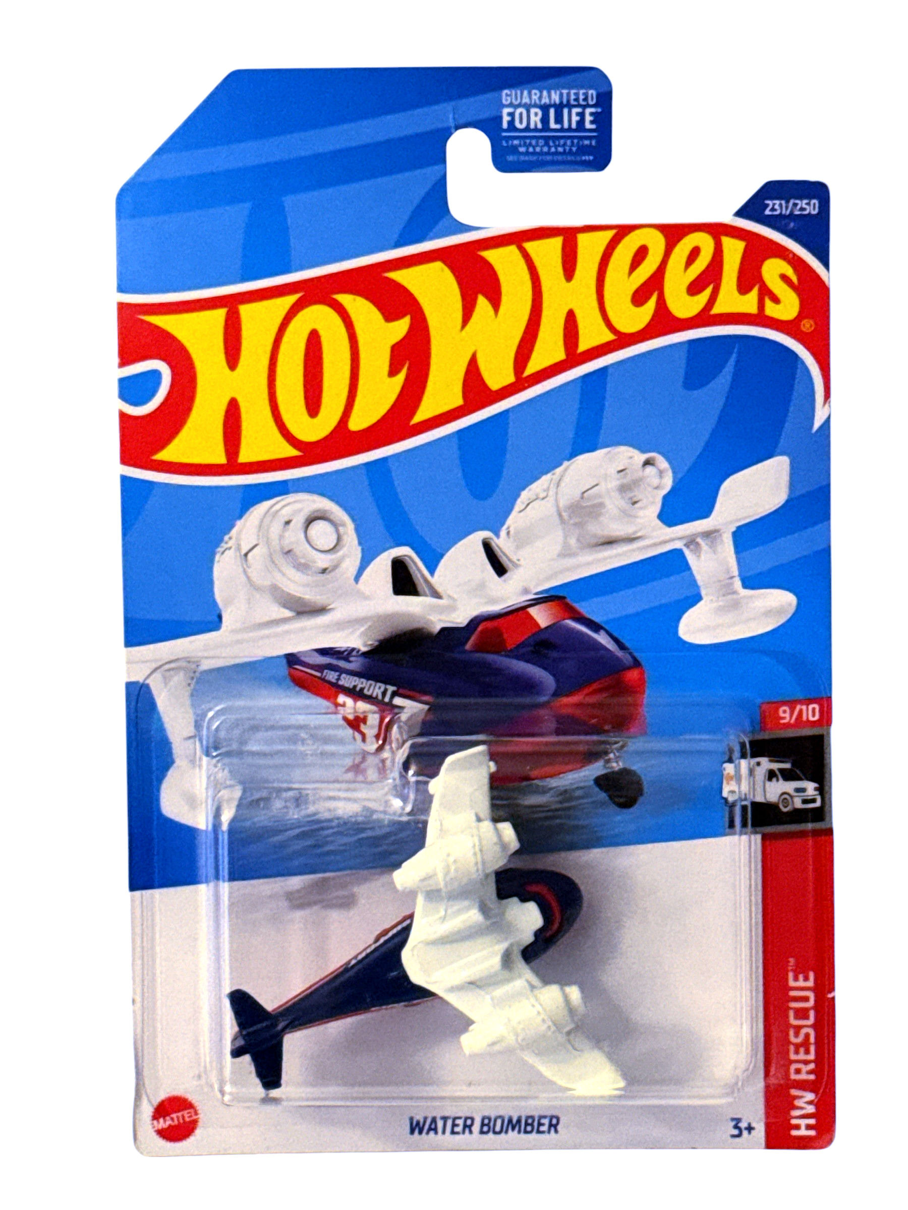 2022 Hot Wheels #231 HW Rescue 9/10 WATER BOMBER Blue / White