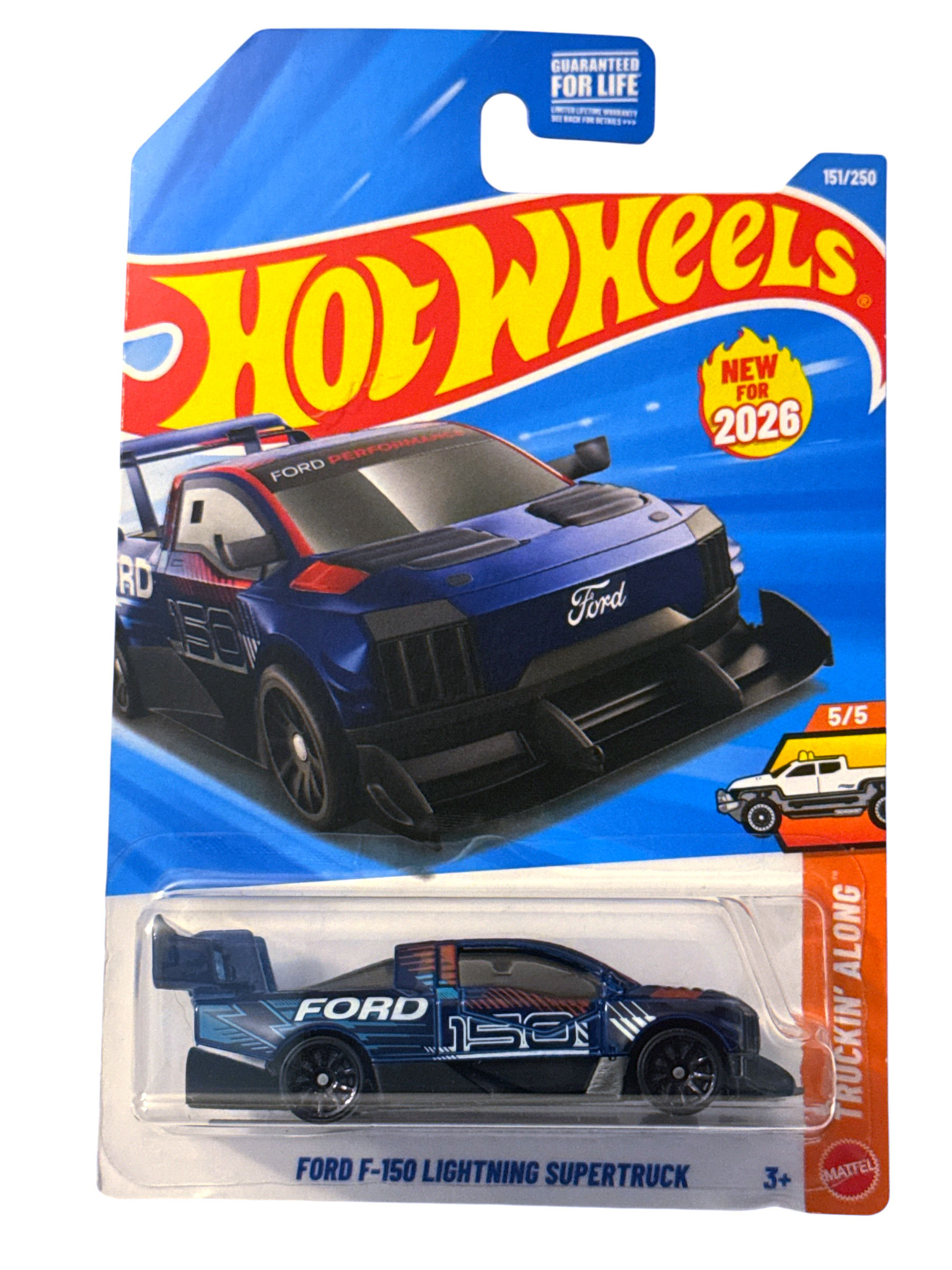 Hot Wheels 2026 Blue Ford F-150 Lightning Supertruck 151/250 Truckin' Along 5/5