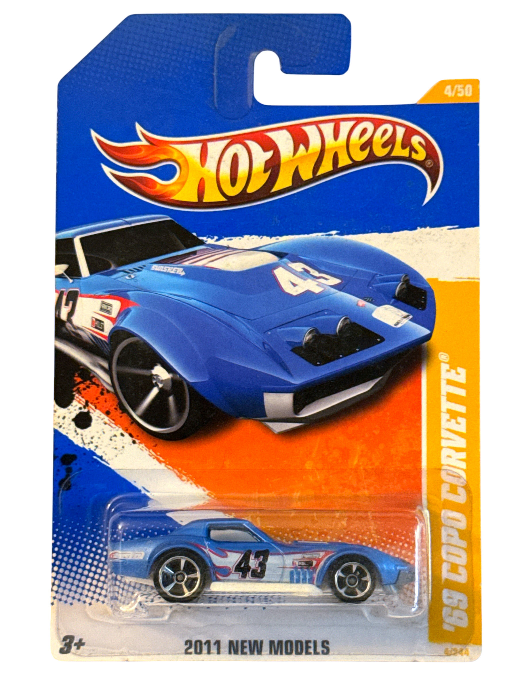 2011 Hot Wheels '69 COPO Corvette Blue #004 New Model 4/50 T9674 New