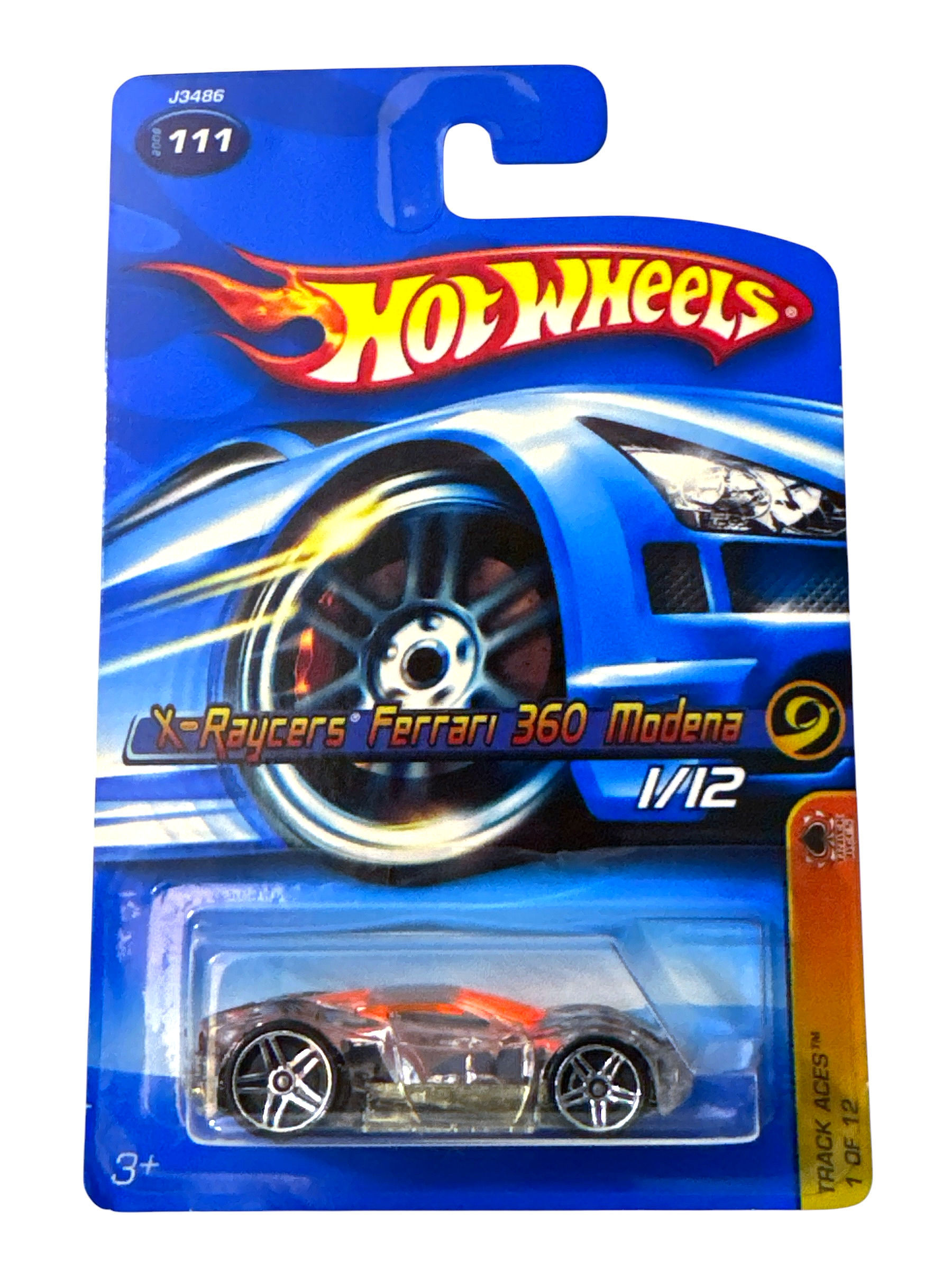 2006 Hot Wheels Track Aces 1/12 X-RAYCERS FERRARI 360 MODENA Clear New