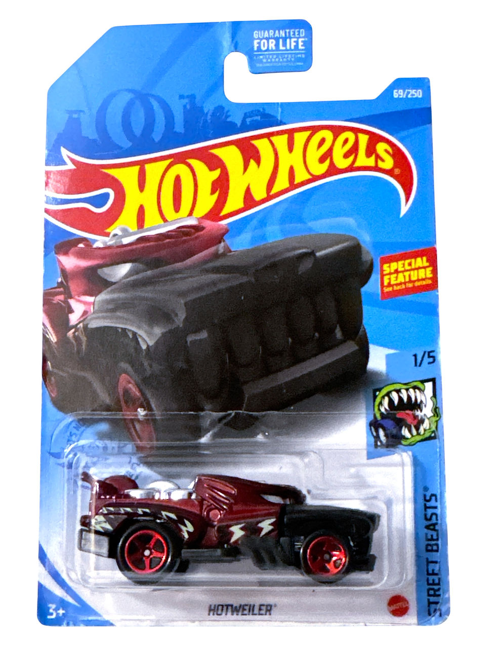 Hot Wheels - 2021 Street Beasts 1/5 Hotweiler 69/250 Red New