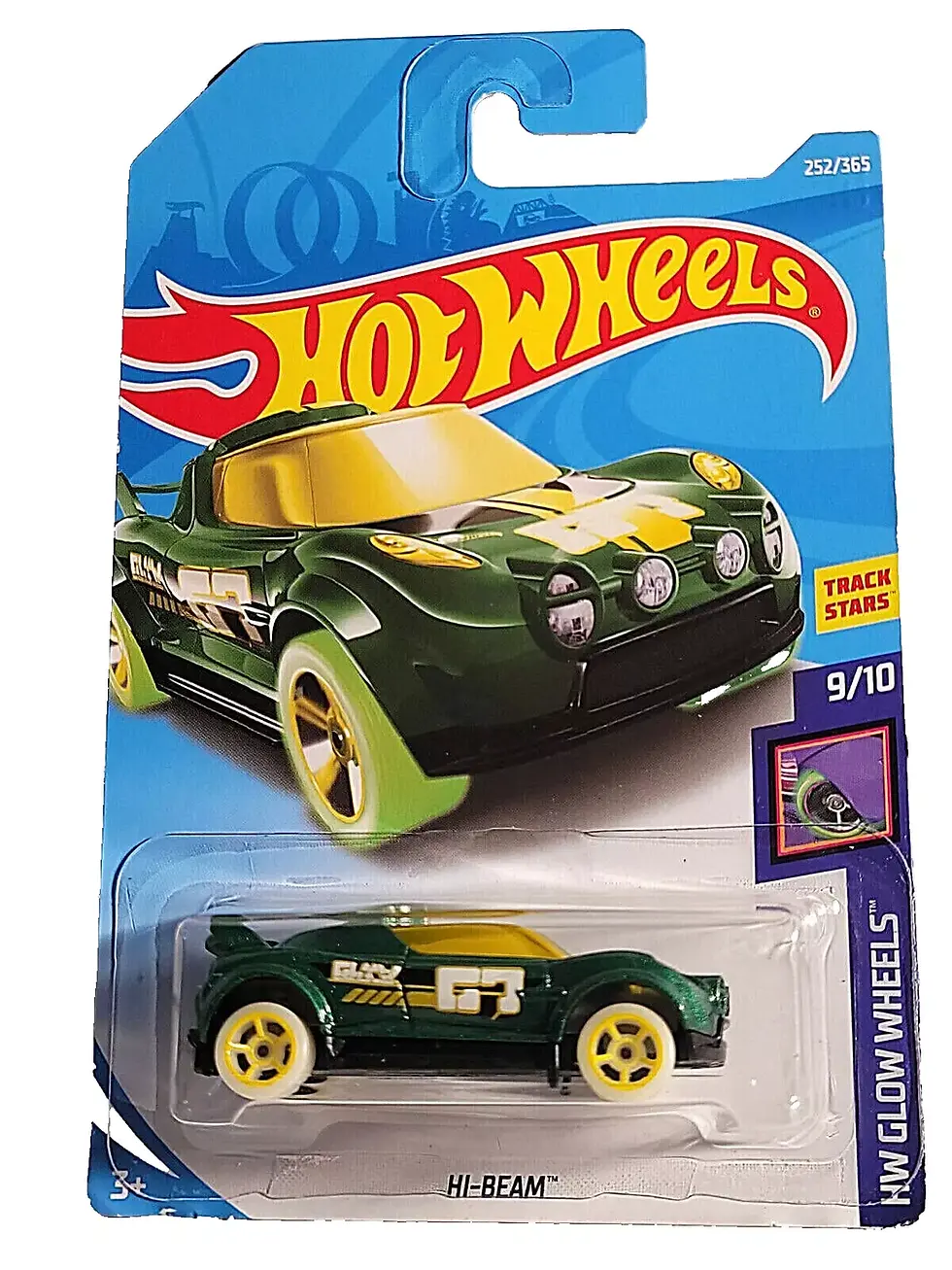 HOT WHEELS HI-BEAM (GREEN) HW GLOW WHEELS 9/10 FYJ25