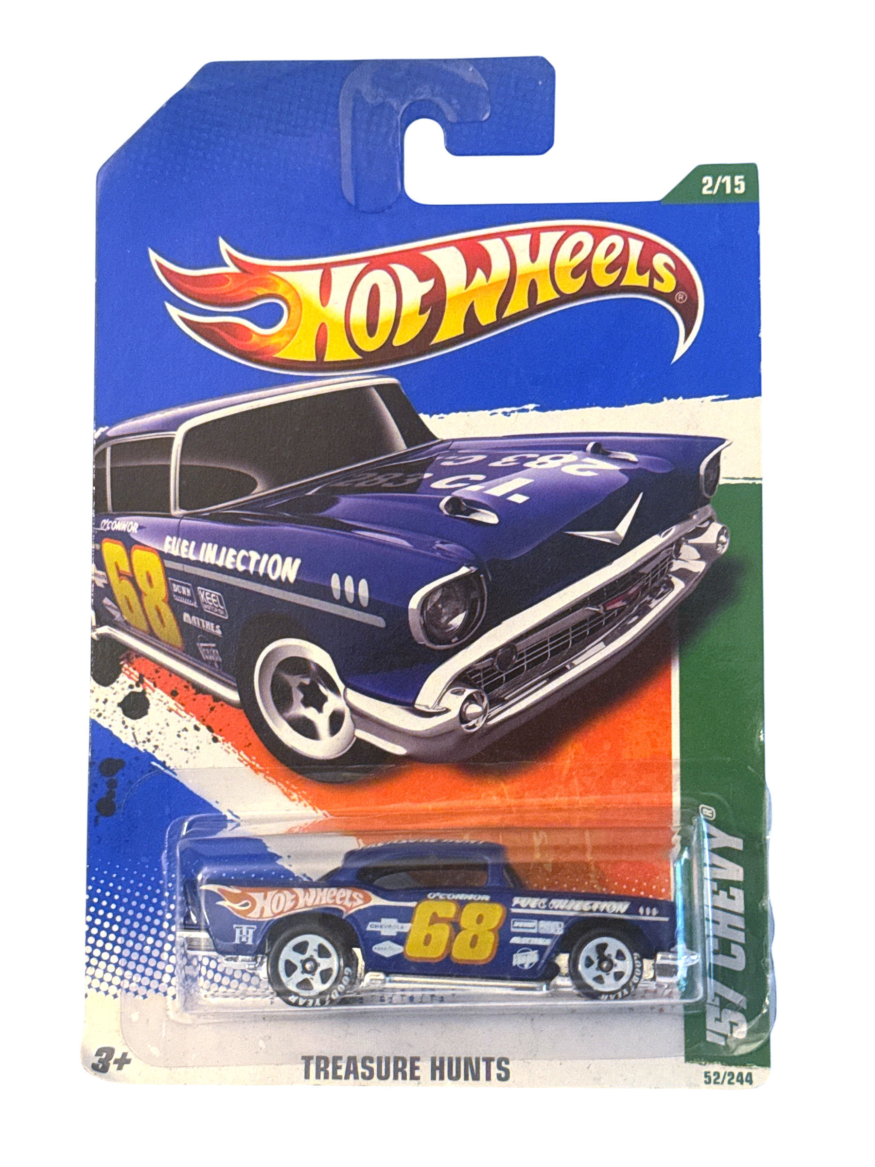 2011 Hot Wheels '57 Chevy Treasure Hunt 2/15 Dark Blue T9722 #052