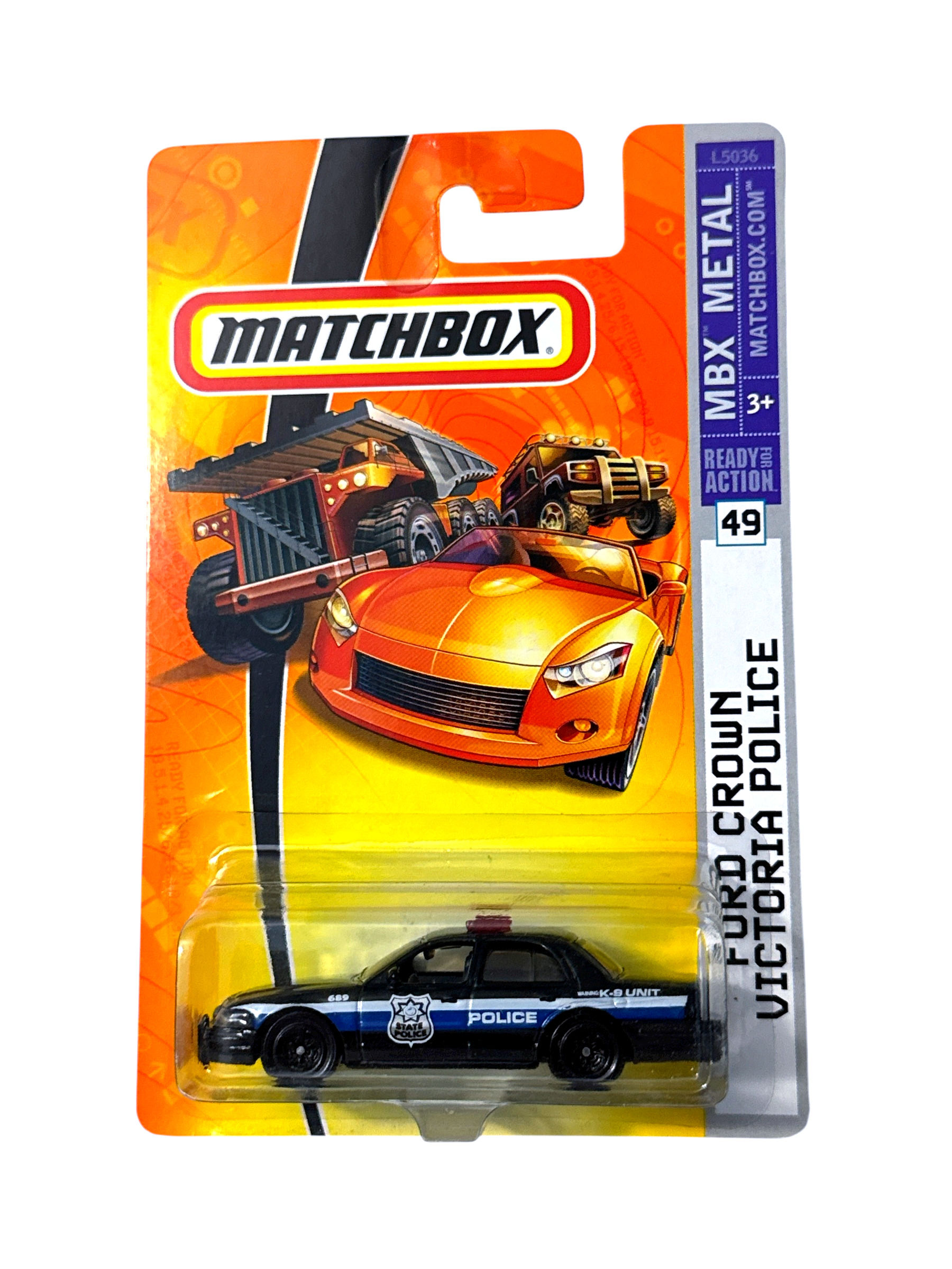 2007 MATCHBOX Ford Crown Victoria Police Car MBX Metal #49