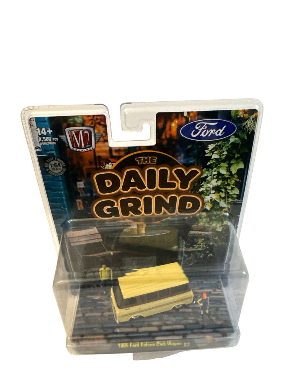 Thumbnail: 1965 Ford Falcon Club Wagon The Daily Grind M2 Machines Diorama R15 25-21 New
