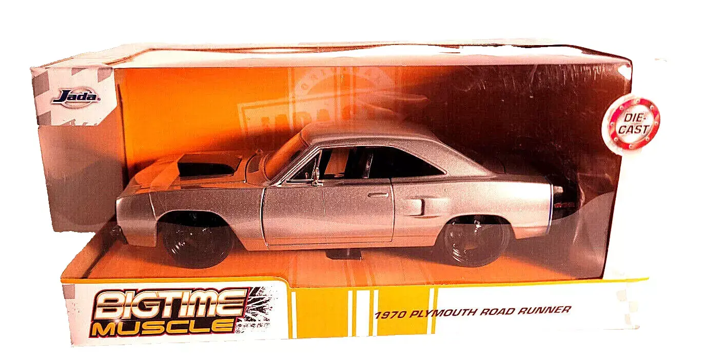 Jada BigTime 1970 Plymouth Road Road Runner 1:24 Scale Diecast Silver 440