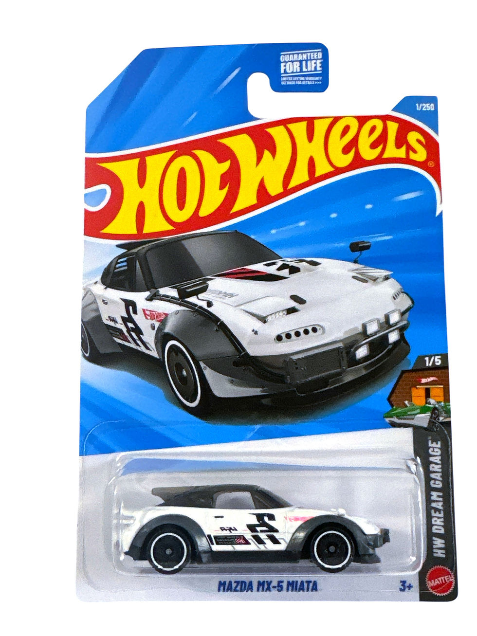 Hot Wheels Mazda MX-5 Miata White 1/250 HW Dream Garage