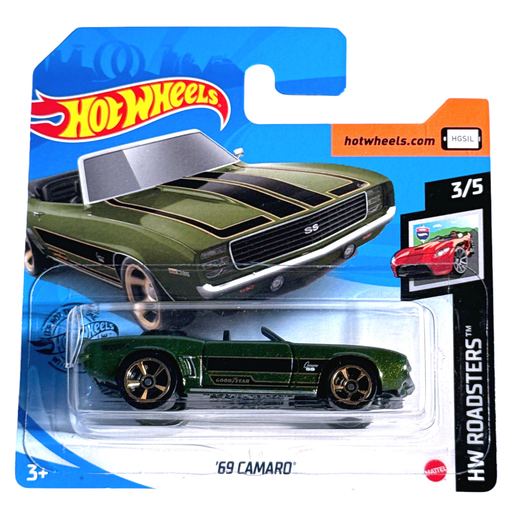 Hot Wheels 2020 #190/250 1969 Chevy CAMARO Green @Q