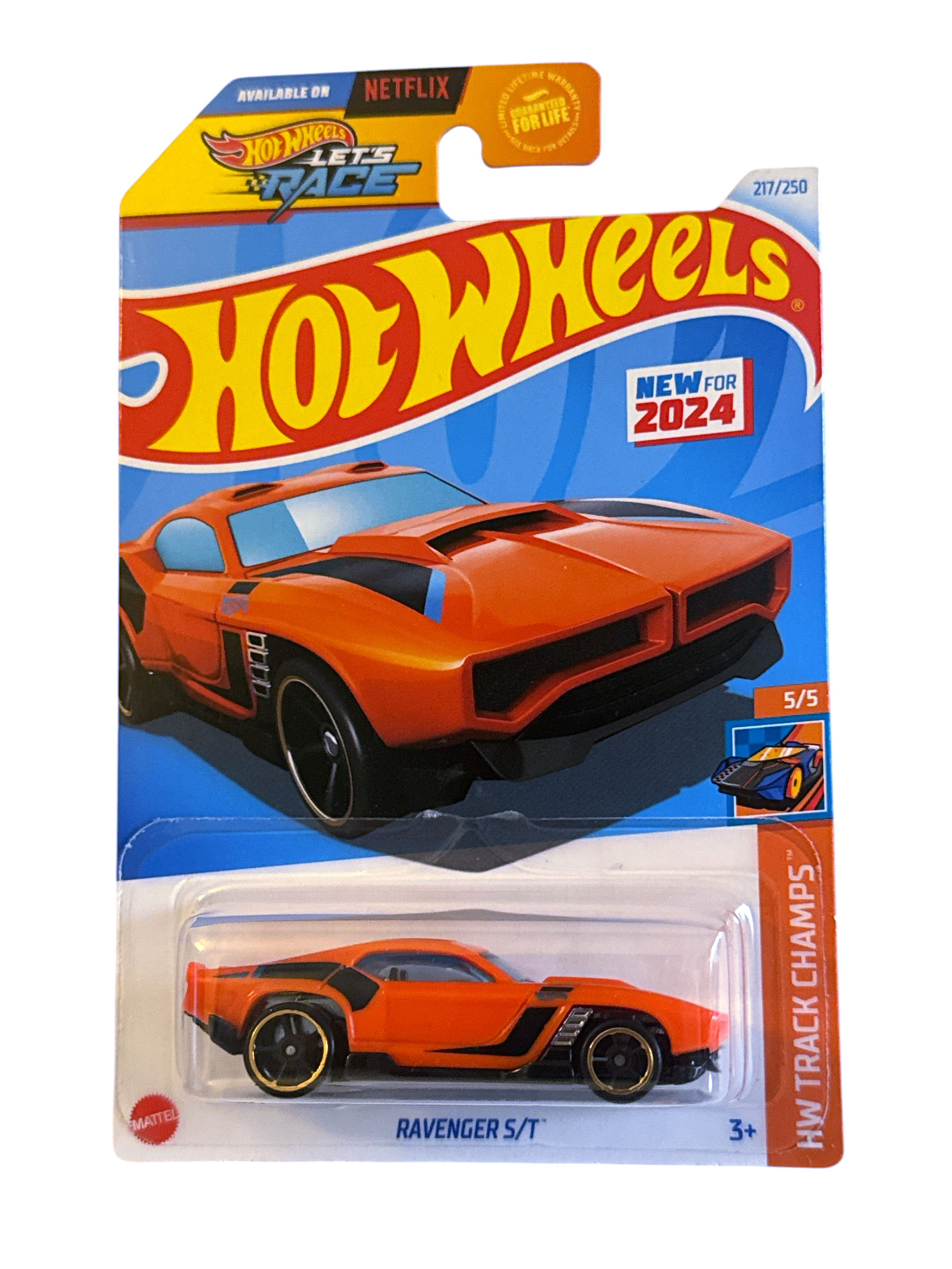 Hot Wheels Let's Race HW Track Champs 5/5 Ravenger S/T 217/250 Orange (FS)