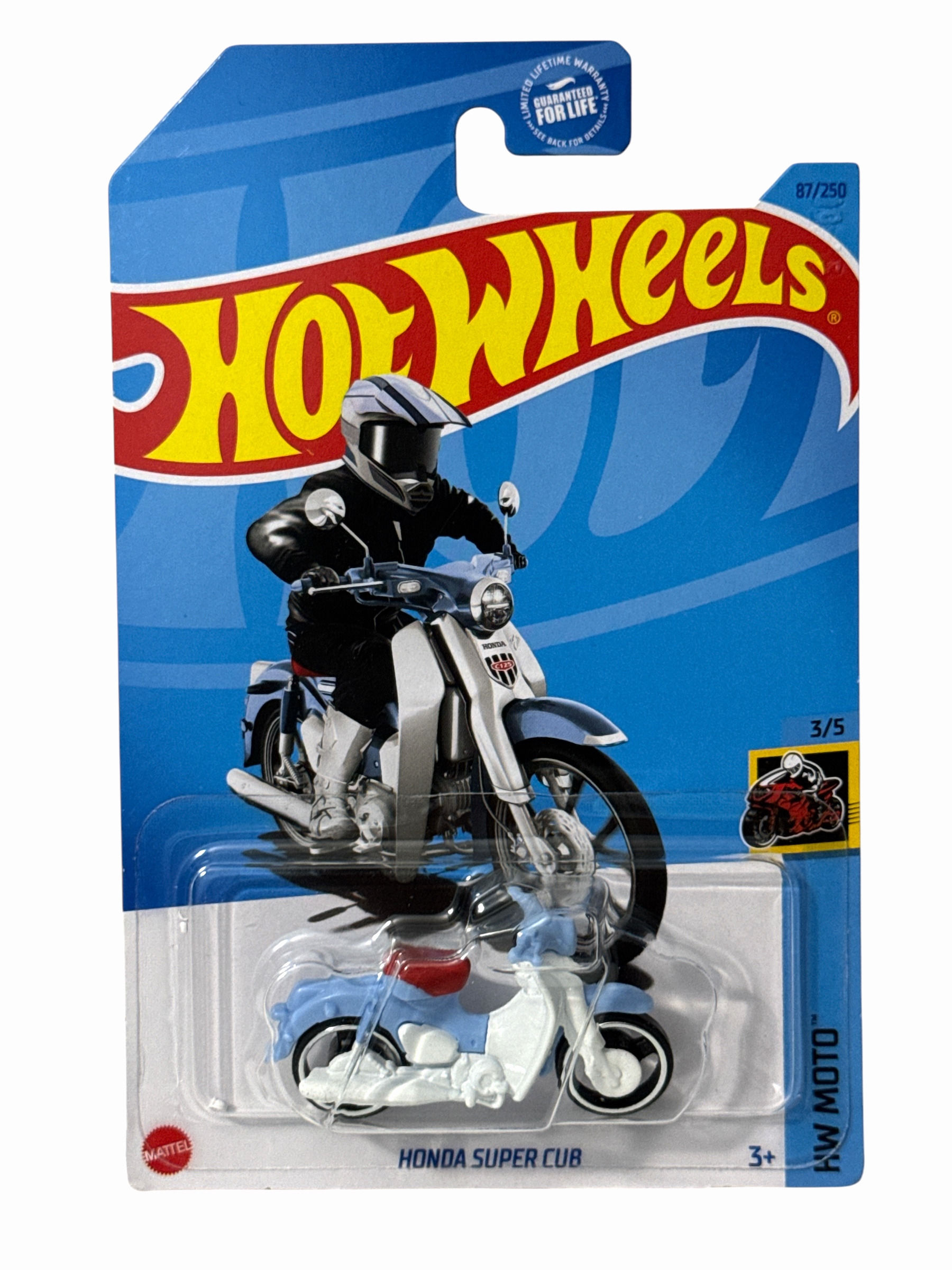 Hot Wheels Honda Super Cub Sky Blue #87 - 2023 HW Moto Mopad Scooter NIP