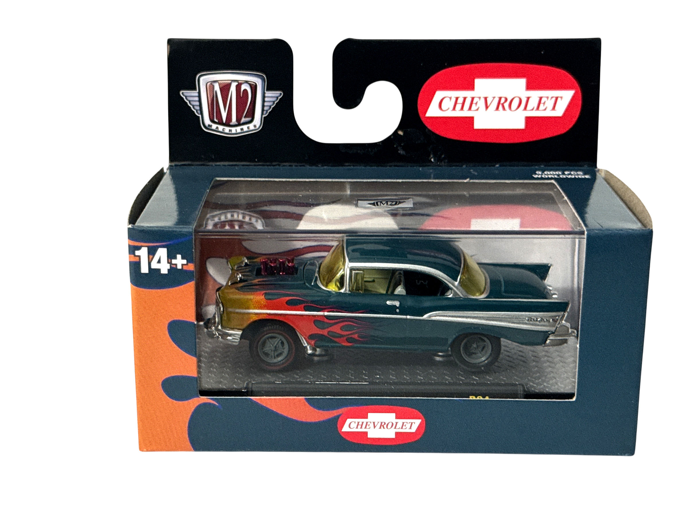 M2 Machines 1:64 R84 1957 Chevrolet Bel-Air Gasser Flames