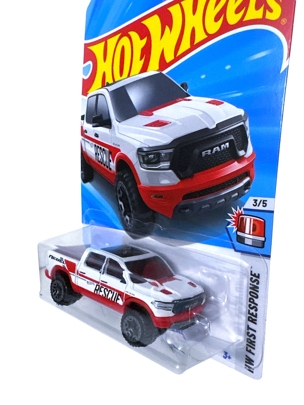 Hot Wheels 2020 Ram 1500 Rebel Rescue Truck HW First Response White Red 1:64