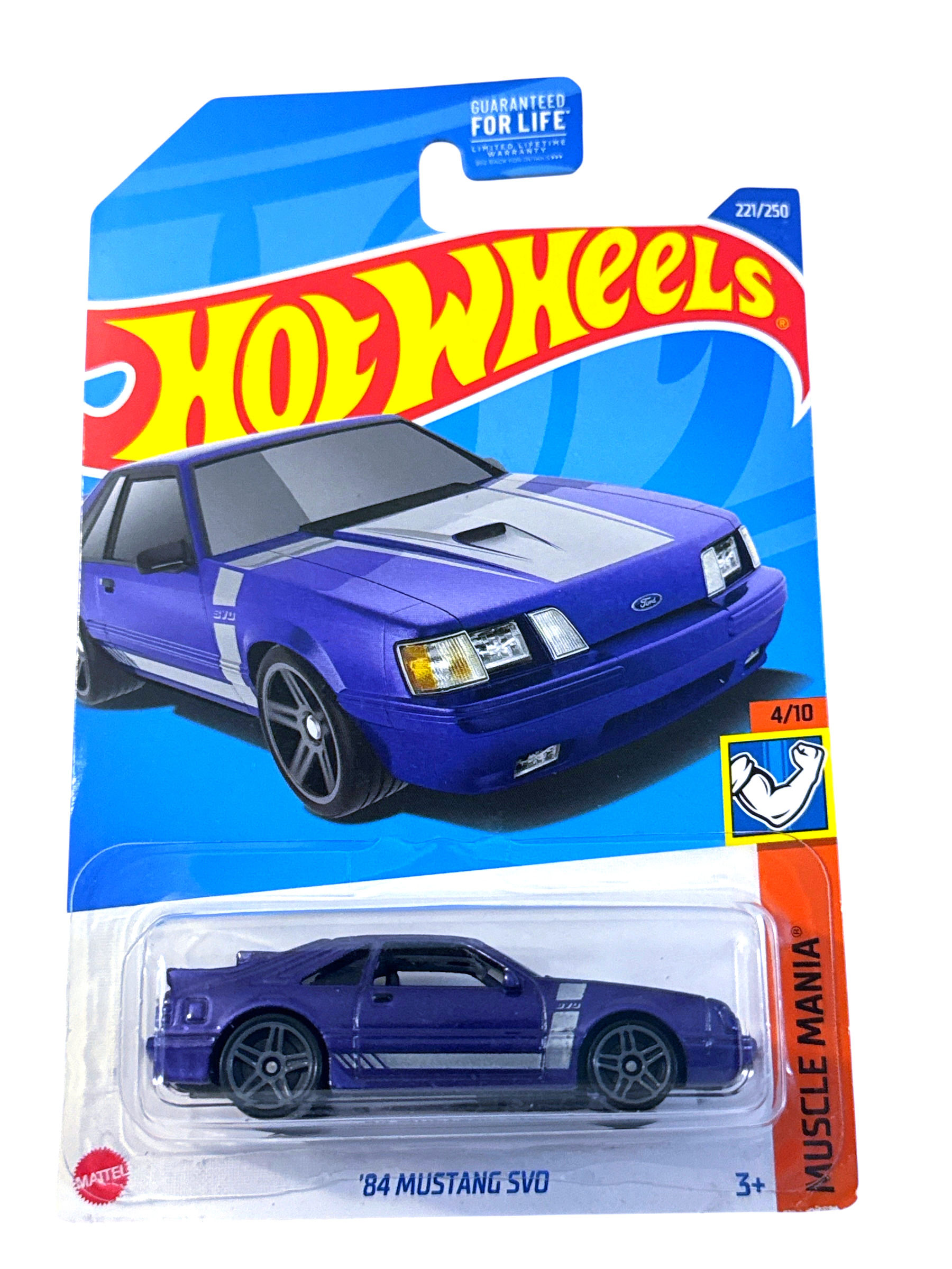 2022 Hot Wheels MUSCLE MANIA #4/10 `84 MUSTANG SVO collector #221/250